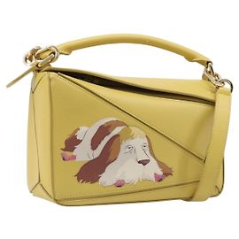 LOEWE x Studio Ghibli Howl's Moving Castle Hin Puzzle Bag Yellow Auth 167554SM