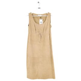 Vestido de couro Sprung Frères Camel