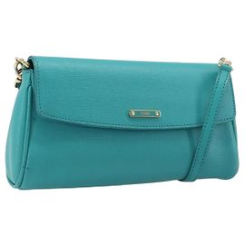 FENDI Schultertasche aus Leder Grün Gold Auth 202879A