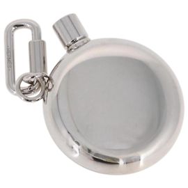 Hermès Charm flacone di profumo HERMES Metallo Argento Auth 203319