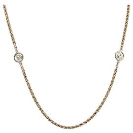 Christian Dior Halskette Metall Gold Tone Auth SW2796V