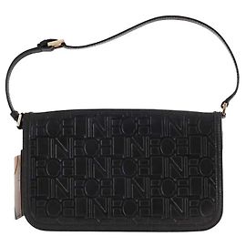 Bolsa de ombro Céline em couro preto