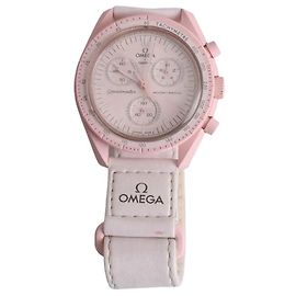 Autre Marque Relógio Swatch x Omega rosa