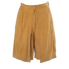 Gianfranco Ferré Bermudas de camurça ocre vintage Gianni Versace