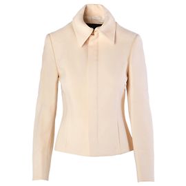 Autre Marque Chaqueta con cremallera John Bartlett de lana virgen marfil