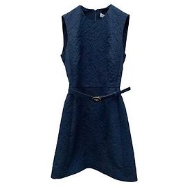 Autre Marque Dior Kleid navy blau aus Baumwolle