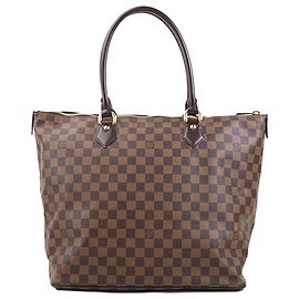 Sac cabas Louis Vuitton Damier Ebene Saleya GM marron