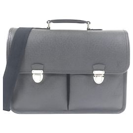 Borsa da Lavoro Louis Vuitton Taiga Anton Briefcase Grigia