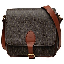 Autre Marque Sac crossbody Saint Laurent Le Monogramme moyen en toile enduite marron avec boucle