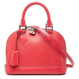 Red Louis Vuitton Epi Alma BB Satchel
