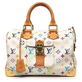 Bolso Boston Louis Vuitton Monogram Multicolore Speedy 30 Blanco
