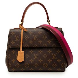 Borsa Satchel Louis Vuitton Monogram Cluny BB Marrone