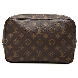 Borsa a Clutch Louis Vuitton Monogram Trousse Toilette 23 Marrone