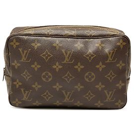 Borsa a Clutch Louis Vuitton Monogram Trousse Toilette 23 Marrone