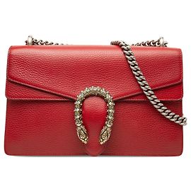 Borsa a tracolla Gucci Dionysus Medium in pelle di vitello rossa
