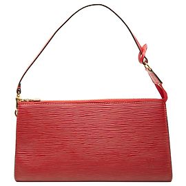 Sac à épaule Louis Vuitton Epi Pochette Accessoires rouge