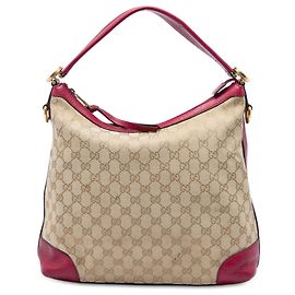 Borsa Hobo Satchel Gucci Small GG Canvas Miss GG Beige