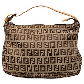 Borsa a mano Fendi Zucchino Canvas Beige
