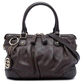Gucci Guccissima Sukey Satchel Tasche Braun