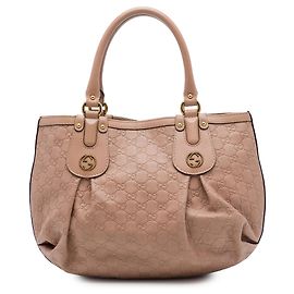 Borsa Tote Gucci Guccissima Scarlett marrone