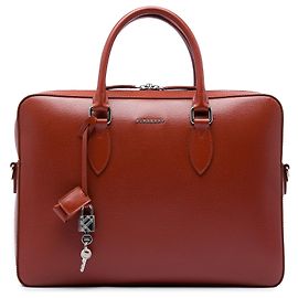 Borsa business Barrow Burberry in pelle marrone