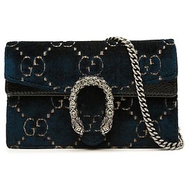 Borsa a tracolla Mini GG Velvet Dionysus Gucci Blu