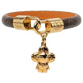 Bracciale Vivienne Charm Monogram e placcato oro marrone Louis Vuitton