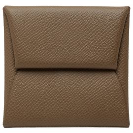 Brown Hermès Epsom Bastia Change Purse Coin Pouch