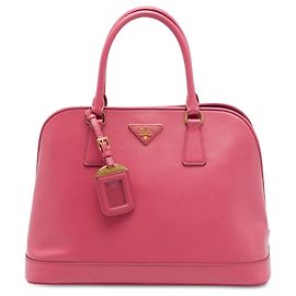 Borsa Promenade Satchel Prada Large Saffiano Lux Rosa