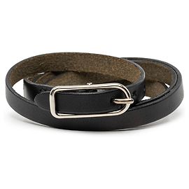 Pulsera Hapi I Triple Wrap en Swift negro con baño de paladio Hermès