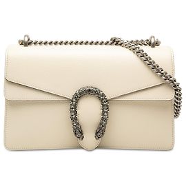 Borsa a tracolla Gucci Dionysus Medium in pelle di vitello bianca