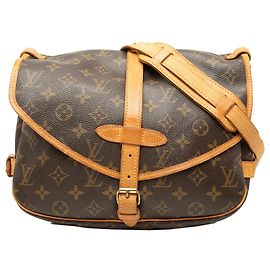 Borsa a tracolla Louis Vuitton Monogram Saumur 30 Marrone
