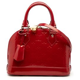 Borsa Satchel Alma BB Louis Vuitton Monogram Vernis Rossa