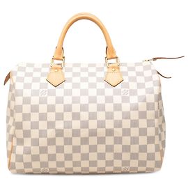 Borsa Boston Louis Vuitton Damier Azur Speedy 30 Bianca