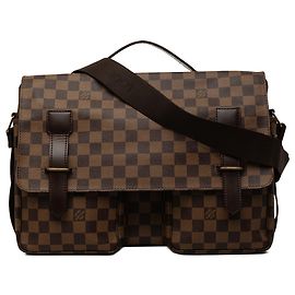Bolso Satchel Louis Vuitton Damier Ebene Broadway Marrón
