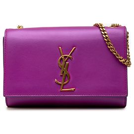 Autre Marque Purple Saint Laurent Small Smooth Calfskin Monogram Kate Crossbody