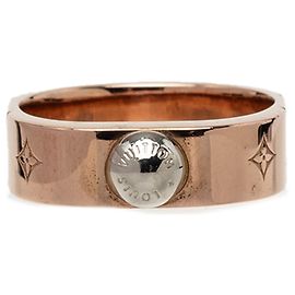 Anillo Nanogram Louis Vuitton rosa chapado en oro rosa