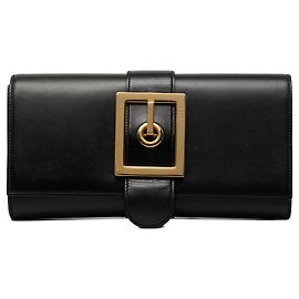 Clutch Lady Buckle Gucci in pelle di vitello liscia nera