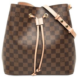 Borsa a secchiello Louis Vuitton Damier Ebene NeoNoe MM Marrone