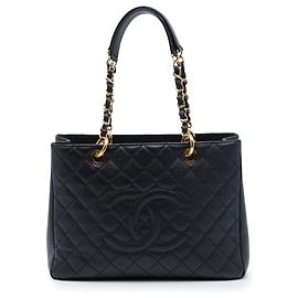 Borsa Grand Shopping Tote Chanel Caviar Nera