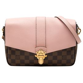 Louis Vuitton Damier Ebene Clapton PM Crossbody Bag Braun
