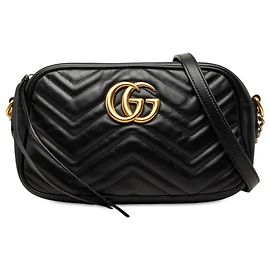 Bolso bandolera Gucci Small GG Marmont Matelasse de piel de becerro negro