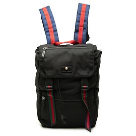 Mochila Gucci Canvas Techno Web Animalier Negra