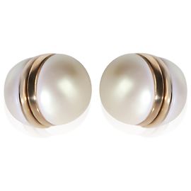 Pendientes magnéticos Gucci de perlas sintéticas chapados en oro