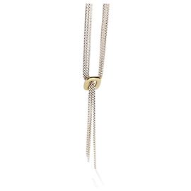 Collana Lariat Waterfall David Yurman in oro giallo e argento sterling