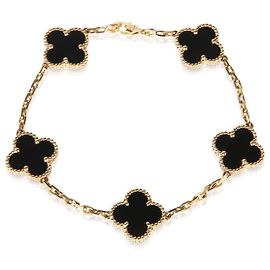 Pulsera Vintage Alhambra Van Cleef & Arpels en oro amarillo y ónix
