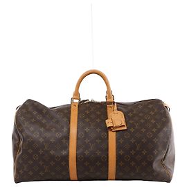 Mala de Viagem Louis Vuitton Keepall 55 Monogram Canvas em Castanho M41424