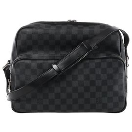 Louis Vuitton Sac Leoh Damier Graphite Messenger Crossbody Bag in Schwarz N45252