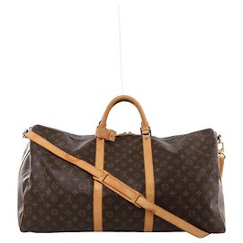 Louis Vuitton Keepall Bandoulière 60 Monogram Canvas Travel Bag in Brown M41412