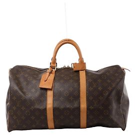 Mala de viagem Louis Vuitton Keepall 50 Monogram Canvas em castanho M41426